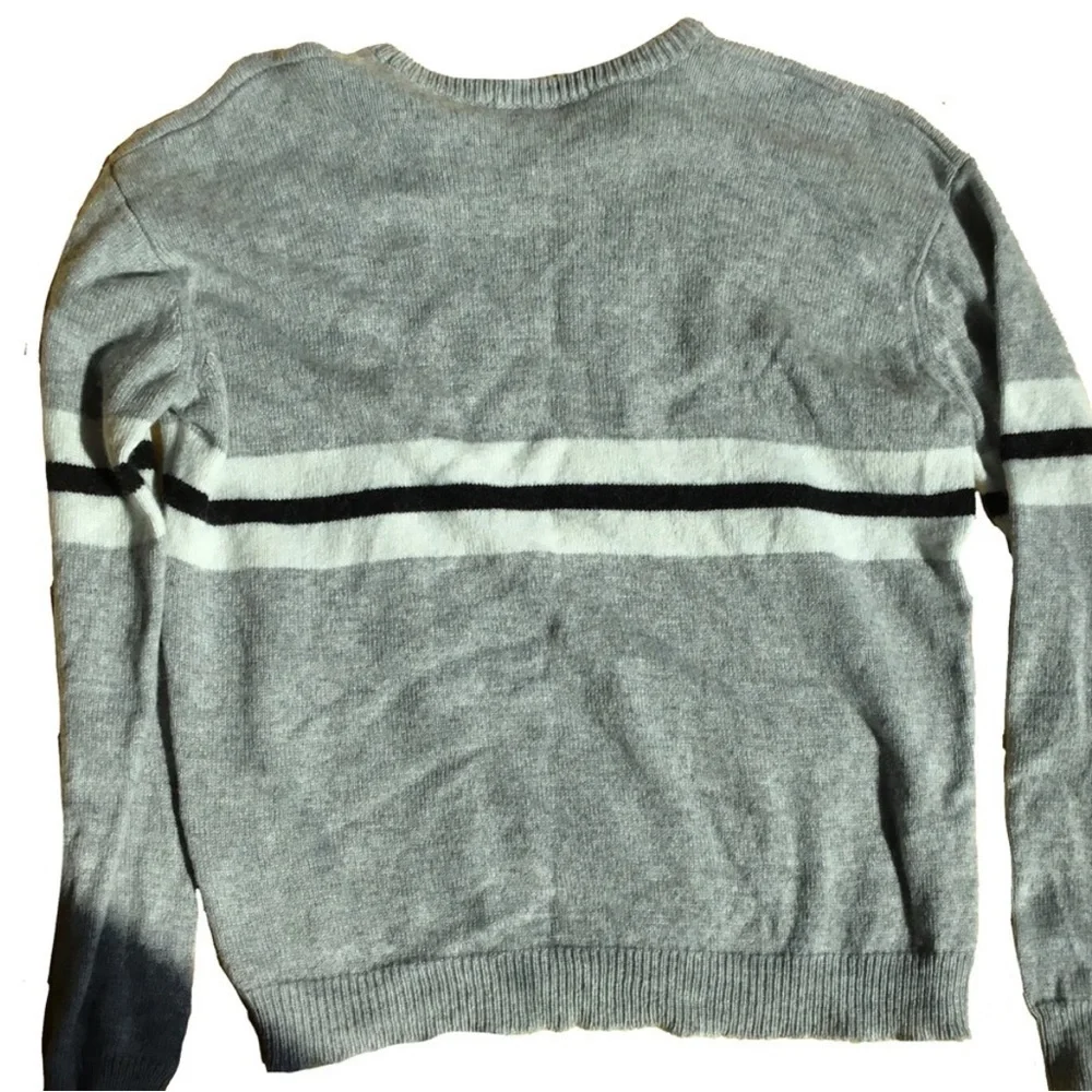 ⛱️Brandy Melville - Gray Rugby Stripe Sweater - One Size